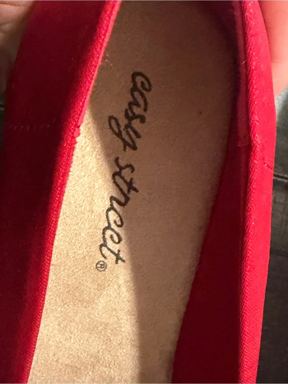 Easy Street Women's Jasper SuperFlex Espadrille Sandals-Red Thai Silk 8.5M NWB